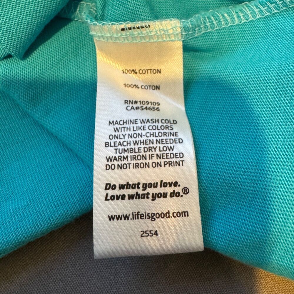 Life Is Good Top Women's XXL Island Blue Relaxed LS Crusher Tee QVC Exclusive - Picture 8 of 13